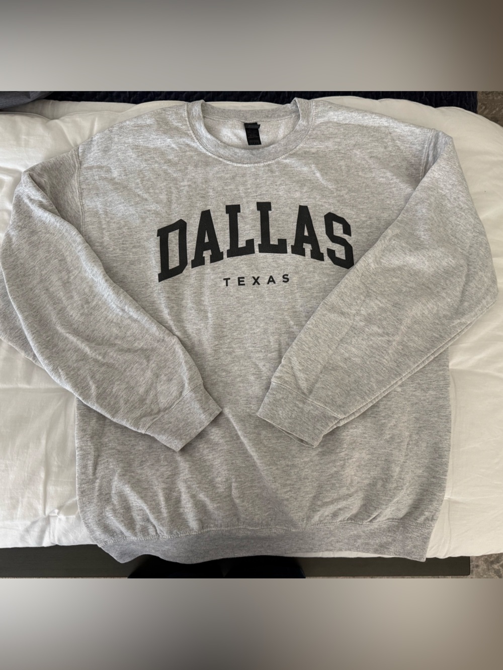 DALLAS TEXAS Gildan Gray Crewneck Sweatshirt